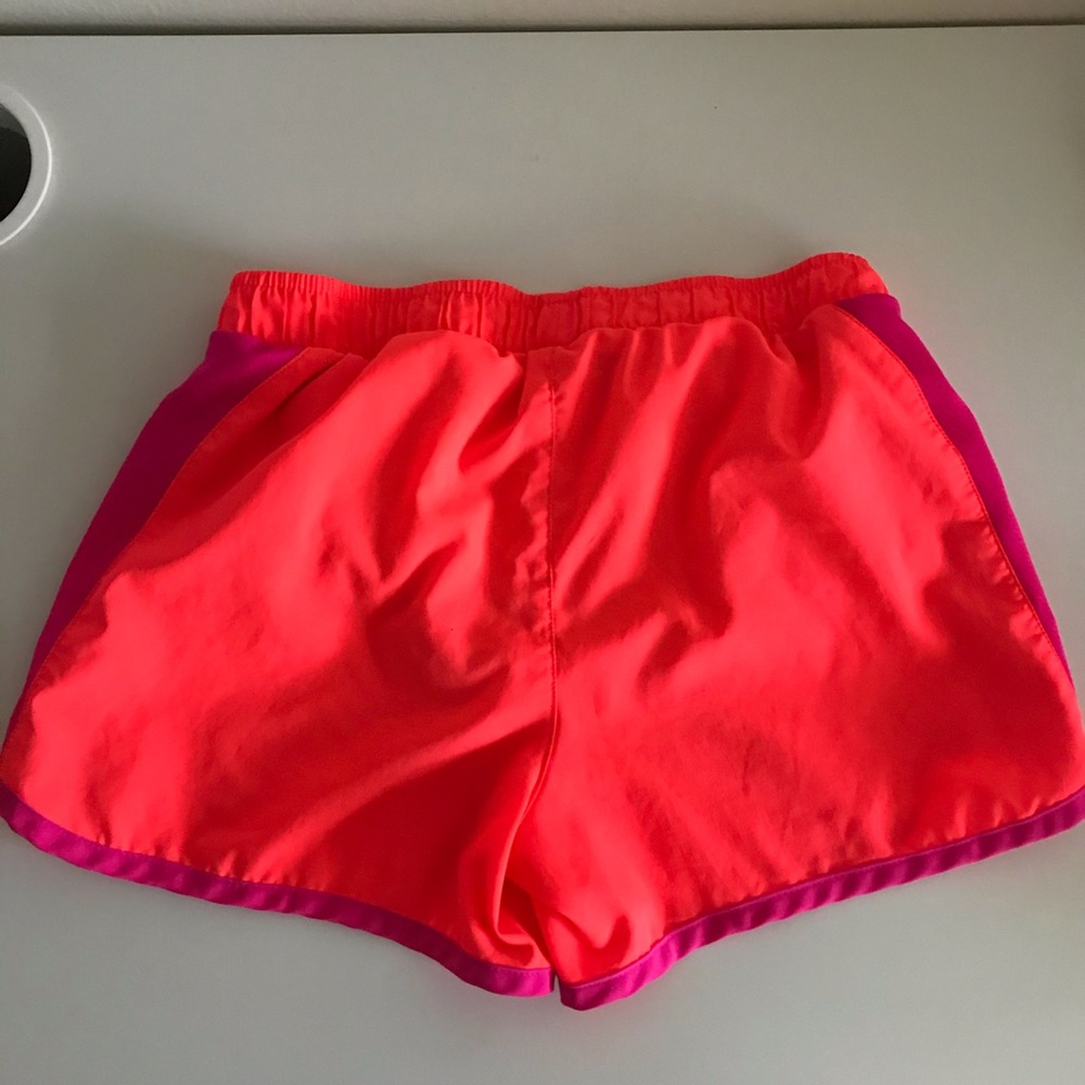 neon running shorts